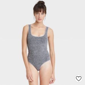 Target Colsie ribbed seamless bodysuit in black